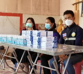 รณรงค์​และให้ความรู้การแพร่ระบาด​ของ​โรค​ติดเชื้อ​ไวรัส​โควิด19​ ในพื้นที่​ตำบล​หนองพอก