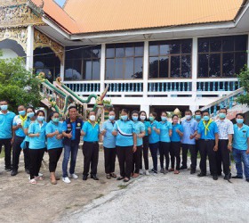 กิจกรรมจิตอาสาพัฒนาวัดในช่วงเทศกาลเข้าพรรษาโดยการจัดกิจกรรมทําความสะอาดวัด