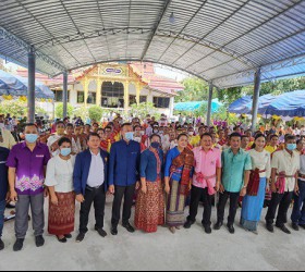 จัดงานโครงการประเพณีเข้าพรรษา (แห่เทียนและขับร้องสรภัญญะ) ประจําปี ๒๕๖๕ ณ วัดบ้านชาด หมู่ที่ ๔