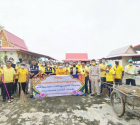 กิจกรรมจิตอาสาพัฒนาวัดในช่วงเทศกาลเข้าการจัดกิจกรรมทําความสะอาดวัดภายในเขตบริเวณวัดบ้านป่าเป้า หมู่ที่7