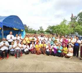 ทำบุญตักบาตรและวางศิลาฤกษ์ หอพระพุทธรูป ประจำองค์การบริหารส่วนตำบลหนองพอก เพื่