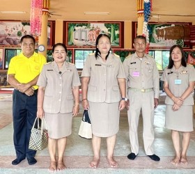 ลงตรวจเยี่ยมการปฏิบัติงานของเจ้าหน้าที่ กปน.ในพื้นที่องค์การบริหารส่วนตำบลหนองพอก