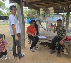 ลงพื้นที่ติดตามผลผู้ได้รับเงินสงเคราะห์ ผู้ประสบปัญหาทางสังคม ม.2 ม.5 ม.9