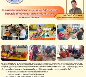 โครงการอบรมเตรียมความพร้อมเข้าสู่สังคมผู้สูงวัย (กิจกรรมส่งเสริมการประกอบอาชีพ) ประจำปีงบประมาณ พ.ศ. 2567