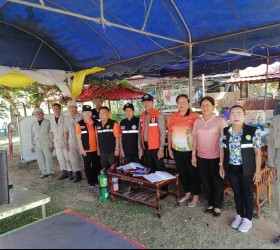 ตรวจเยี่ยมด่านบริการชุมชน 9 หมู่บ้านในเขตพื้นที่ตำบลหนองพอก ช่วง7วันอันตรายเทศกาลสงกรานต์